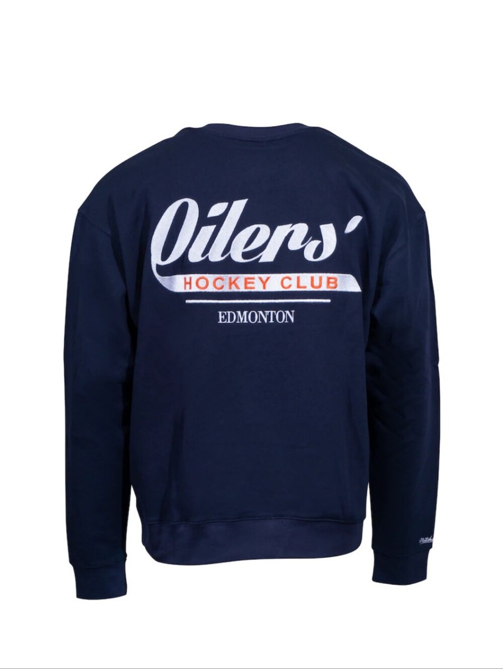 Mitchell & Ness Navy Blue Edmonton Oilers' Hockey Club Crewneck Sweatshirt